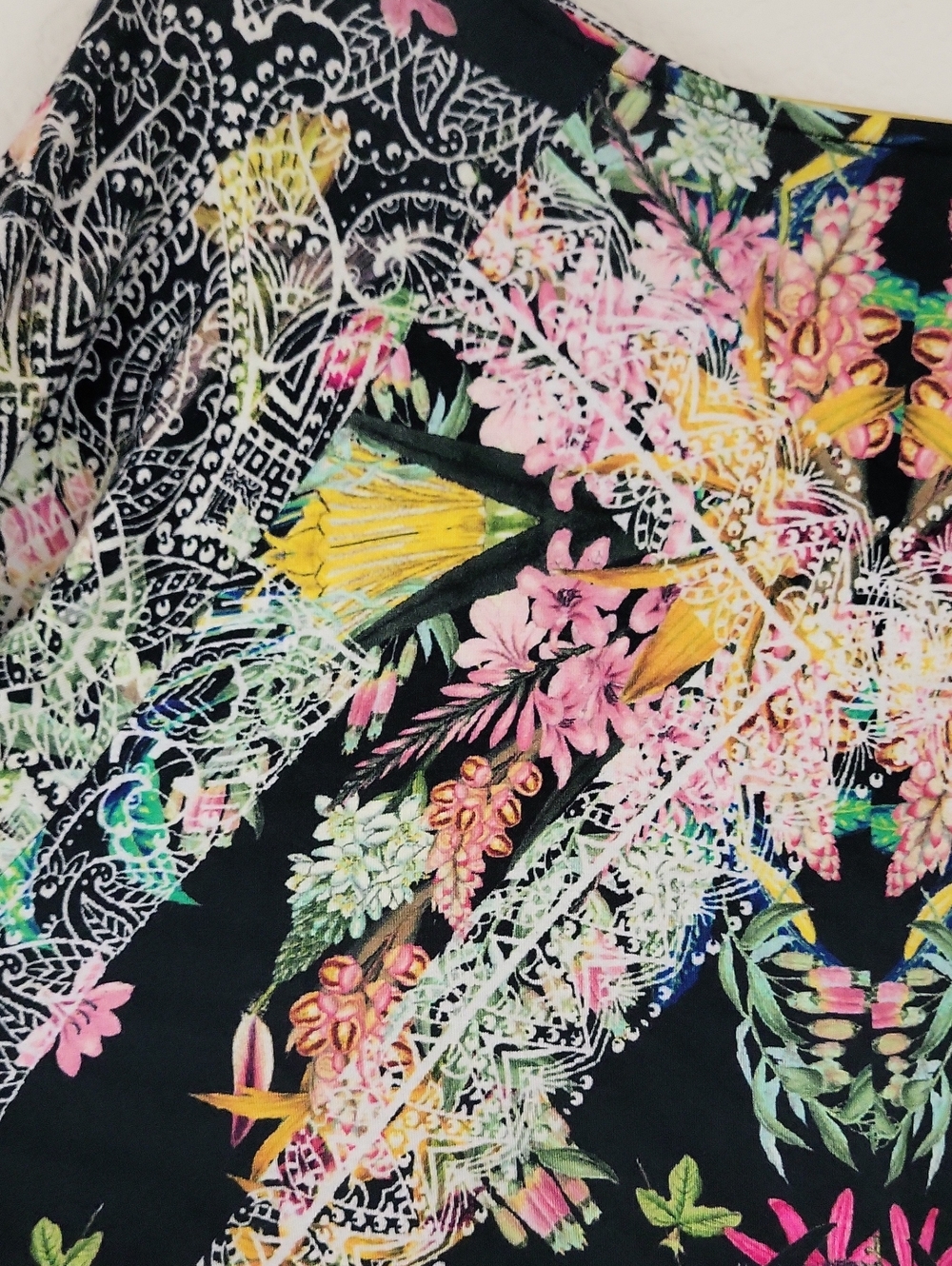 Johnny Was Scoop Neck Floral Kaleidoscope Tunic Dress Size XL - Picture 7 of 8